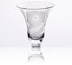 Engraved twisted stem drinking glass detail
