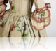 18th century silk dress detail